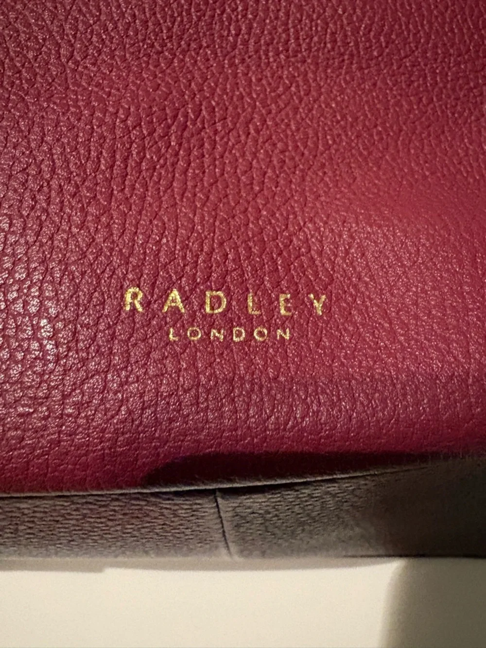 RADLEY LONDON Pebbled Leather Shoulder Bag in Deep Berry - Picture 2 of 16